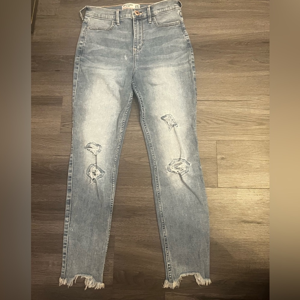 Abercrombie Kids Blue Ankle Cropped Jeans